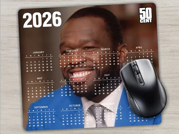 50 Cent 2026 Calendar MOUSEPAD!